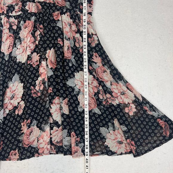 Libian Plus Size Floral Dress Black Pink Size 2X Indie Bohemian Spring Summer - Picture 5 of 8